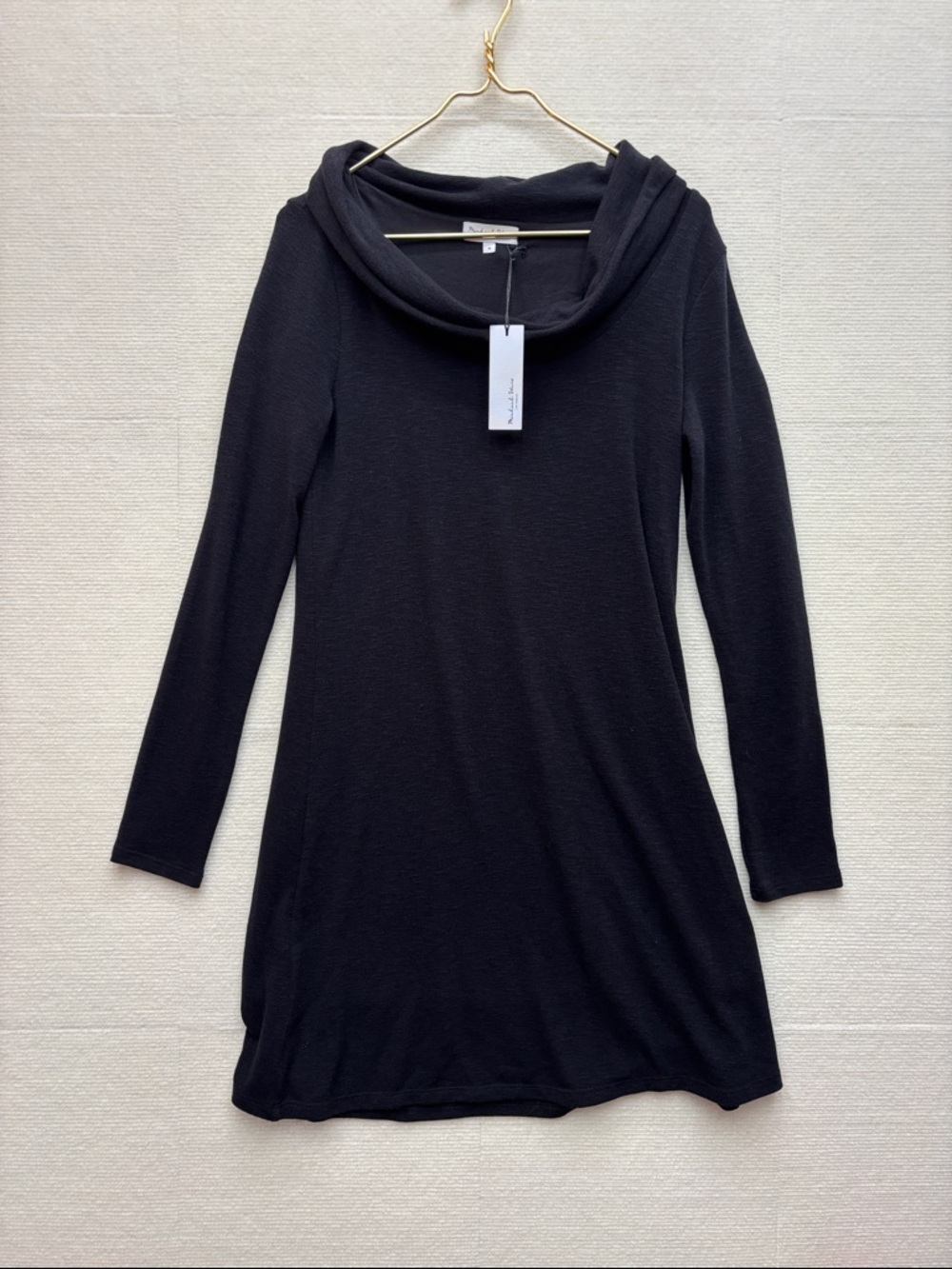 Michael Stars | Black Long-Sleeve Cowl Neck Women's Dress medium Beatrice tahoe